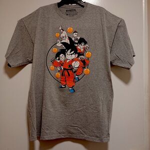 Dragon Ball Origins Graphic T Shirt Mens 2XL Heather Gray Kid Goku Dragon Balls